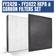 Load image into Gallery viewer, Philips Active Carbon Filter FY2420 + Nano Protect HEPA Filter FY2422 for Air Purifier AC2880 AC2882 AC2885 AC2887 AC2888 AC2889 AC2892 AC3821
