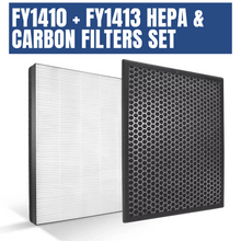 Load image into Gallery viewer, Philips Nano Protect HEPA Filter FY1410 + Active Carbon Filter FY1413 for Air Purifier AC1210 AC1211 AC1213 AC1214 AC1215 AC1217
