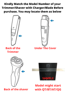 Philips Trimming Attachment Blade and Comb Set for BT7201 BT7205 BT7206 BT7210 BT7215 BT7220 BT7225
