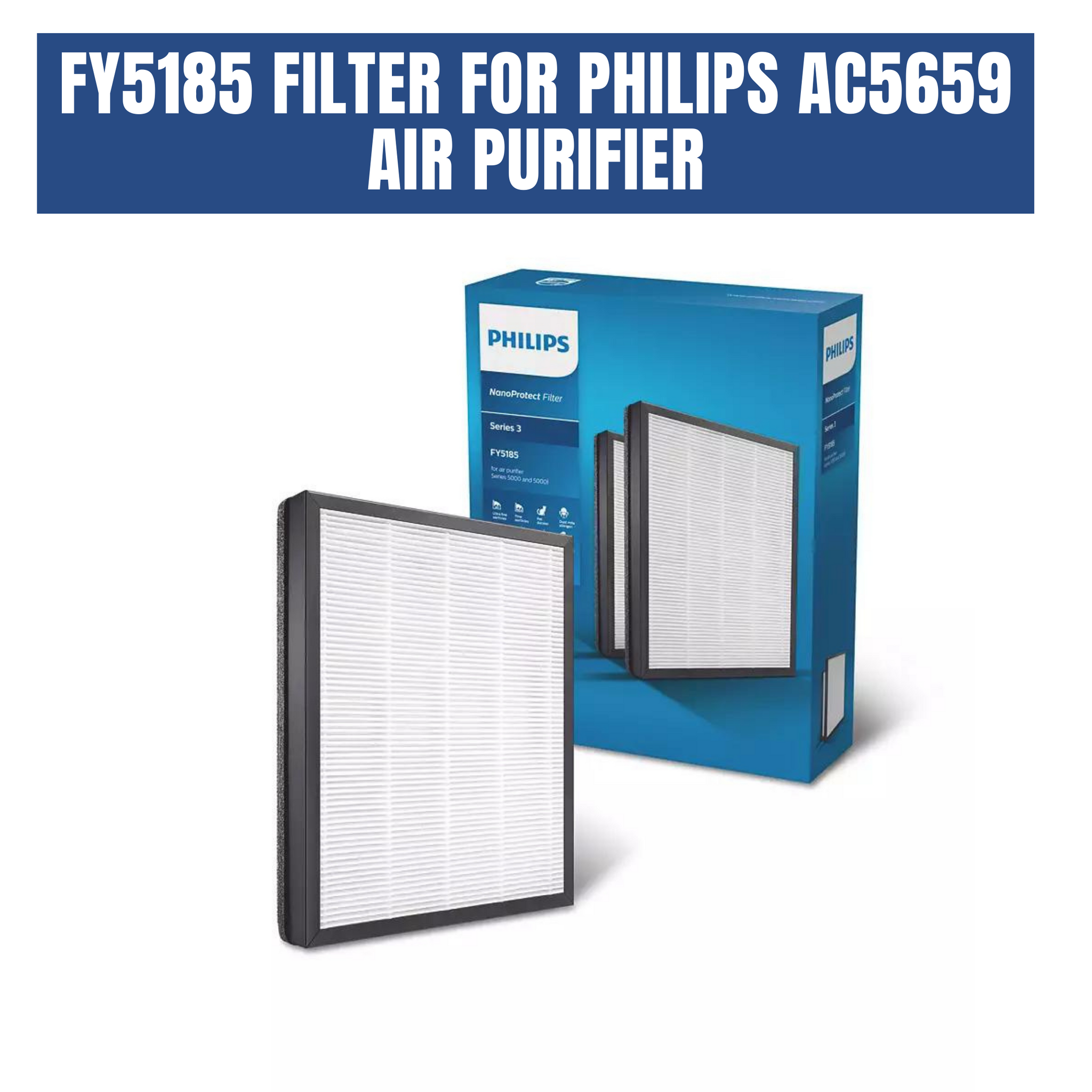 Philips FY5185 Filter for AC5659 Air Purifier (Pack of Two) â Aalap Inc.