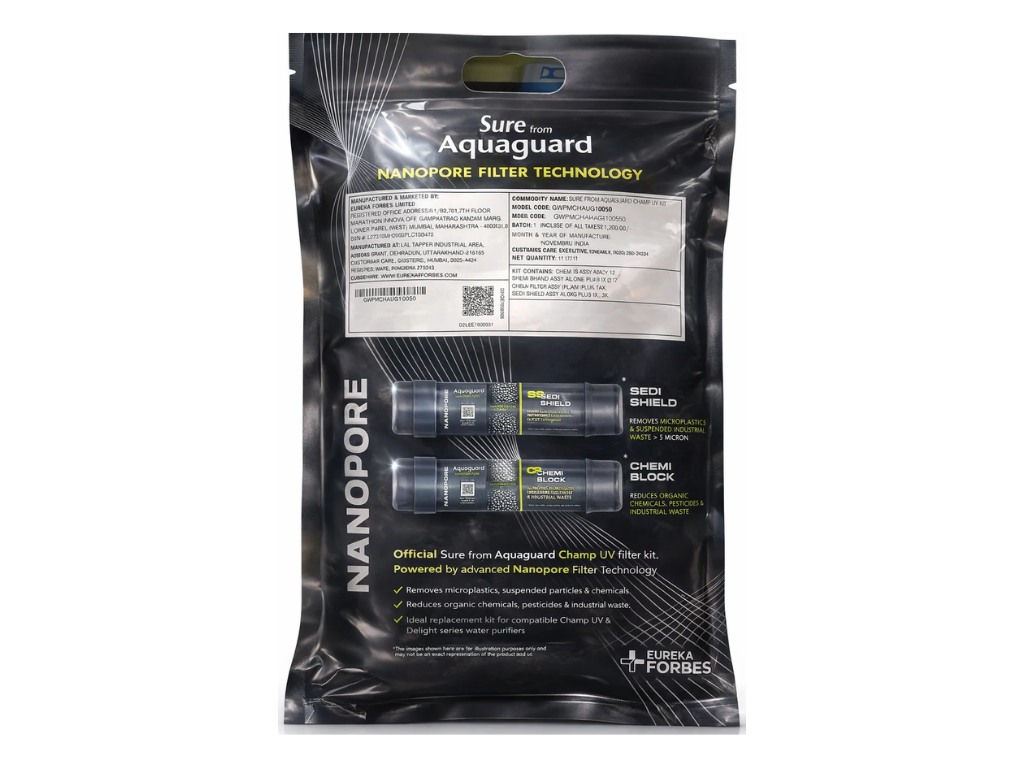 Aquaguard Eureka Forbes Champ UV Nanopore Filter Kit