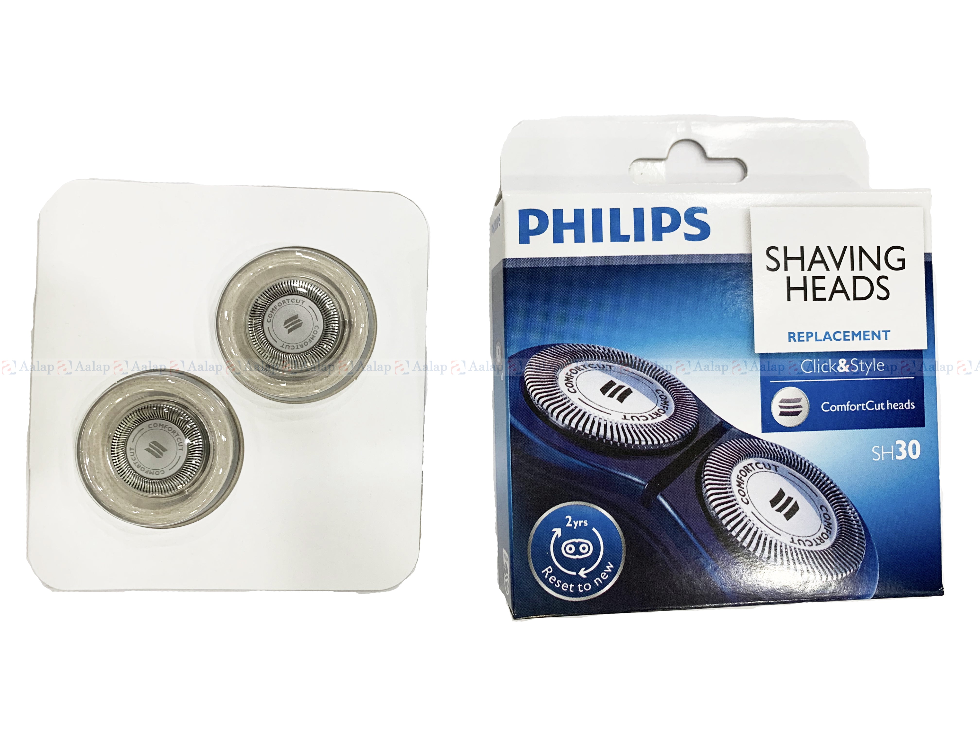 Philips Replacement Shaving Head SH30 for S3000 S2000 and S1000 Series Shavers (2 Shaving Heads)