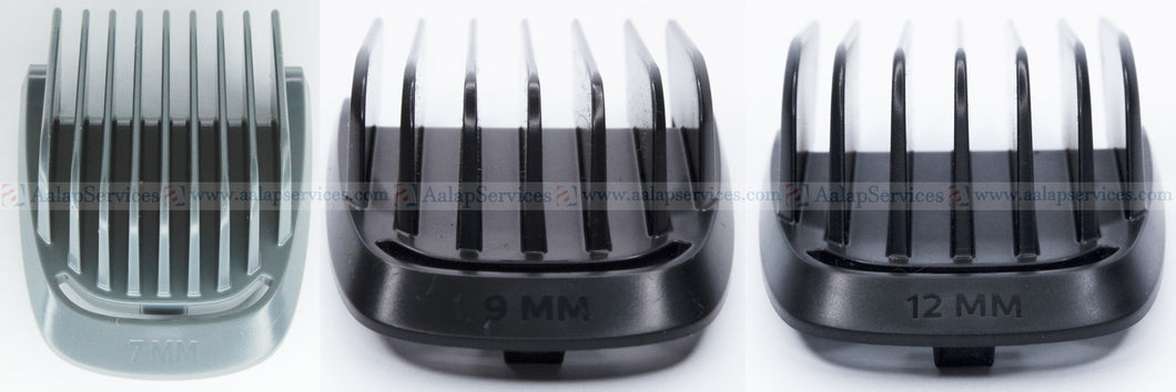 Philips Trimmer Attachment Hair/Beard Comb 7mm, 9mm and 12mm for MG3730 MG7715 MG7745 BT1210 BT1212 BT1215